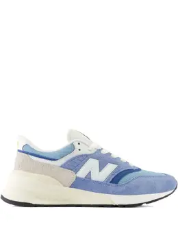 New Balance: Голубые кроссовки 