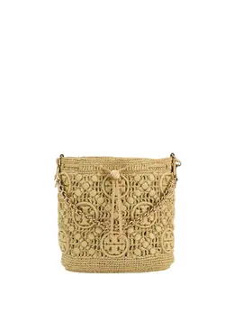 Tory Burch: Бежевая сумка 