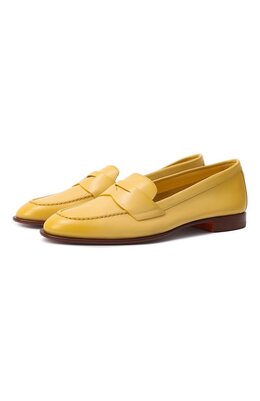Santoni: Жёлтые лоферы 