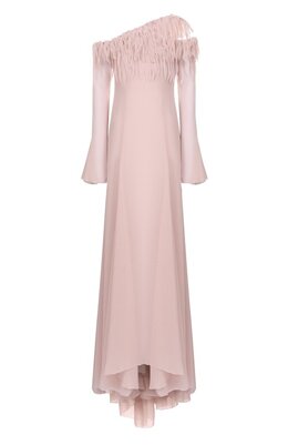 Blumarine: Платье со шлейфом 