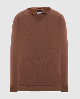 Brunello Cucinelli: Коричневый свитер 
