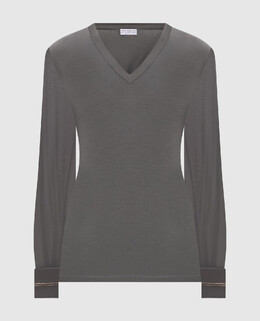 Brunello Cucinelli: Сірі блузки 