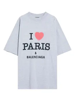 Balenciaga: Футболка  Paris с коротким рукавом