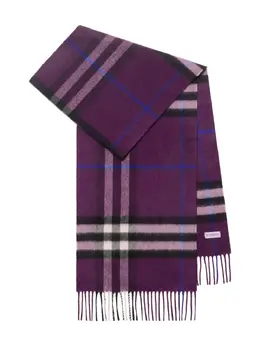 Burberry: Фиолетовый шарф 