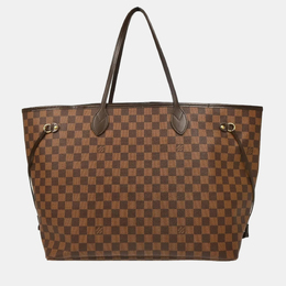 Louis Vuitton: Коричневая сумка-шоппер  Neverfull