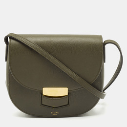 Celine: Зелёная сумка через плечо 