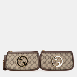 Gucci: Бежевая поясная сумка  GG Supreme