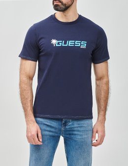 GUESS: Сині футболки 