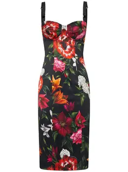 DOLCE & GABBANA: Атласное платье 