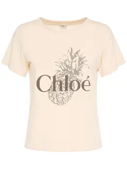 CHLOÉ: Хлопковая футболка 