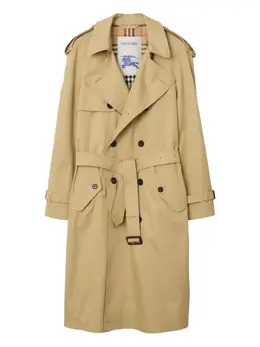 Burberry: Бежевый плащ 