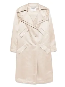 CHANEL Pre-Owned: Бежевый плащ 