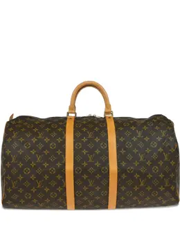 Louis Vuitton Pre-Owned: Коричневая спортивная сумка 