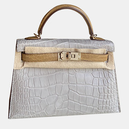 Hermes: Двухцветная сумка на руку  Kelly