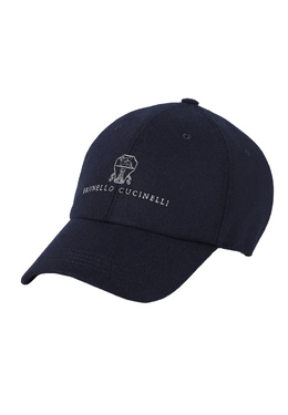 BRUNELLO CUCINELLI: Синяя кепка 