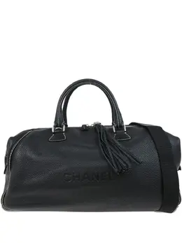 CHANEL Pre-Owned: Чёрная спортивная сумка 
