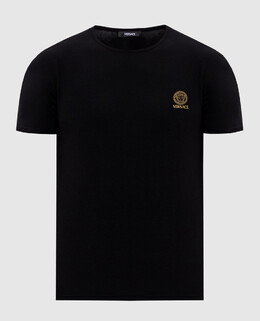Versace: Чорні футболки  Medusa