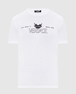 Versace: Білі футболки 
