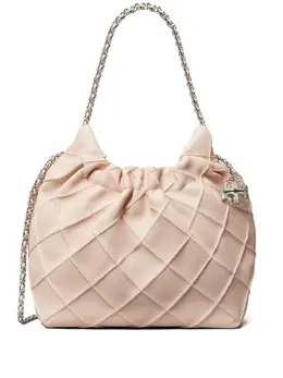 Tory Burch: Розовая сумка через плечо  Fleming