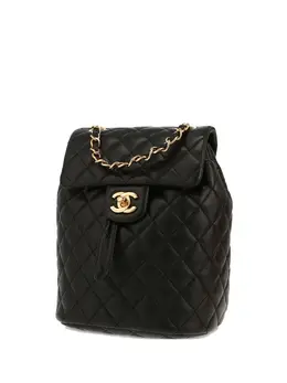 CHANEL Pre-Owned: Чёрный рюкзак 