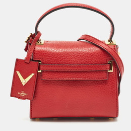 Valentino: Красная сумка на руку  Rockstud