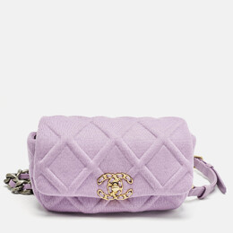 Chanel: Фиолетовая поясная сумка 