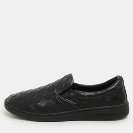 Bottega Veneta: Чёрные мокасины  Intrecciato