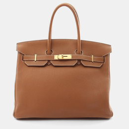 Hermes: Коричневая сумка  Birkin 35