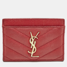 Saint Laurent Paris: Красный картхолдер  Monogram