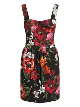 Dolce & Gabbana: Платье с растительным принтом 