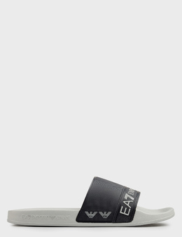 EA7 EMPORIO ARMANI: Чёрные шлёпанцы 