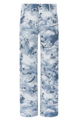 Off-White: Джинсы с надписями 