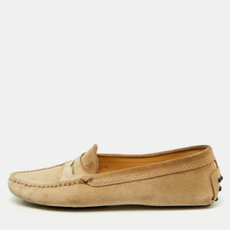 Tod's: Бежевые мокасины  Gommino