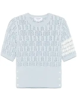 Thom Browne: Голубая футболка  4-Bar