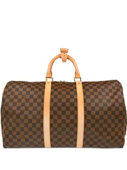 Louis Vuitton Pre-Owned: Коричневая дорожная сумка 