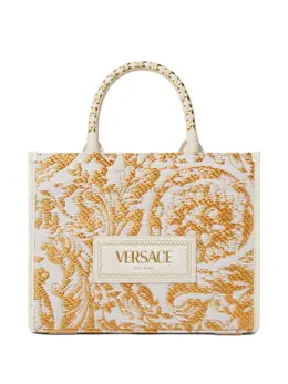 Versace: Сумка-шоппер  Barocco с растительным принтом