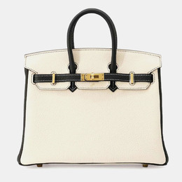 Hermes: Чёрная сумка-шоппер  Birkin 25