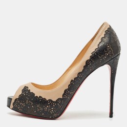 Christian Louboutin: Двухцветные босоножки 