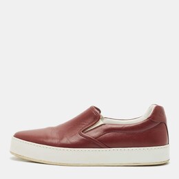 Loro Piana: Бордовые мокасины 