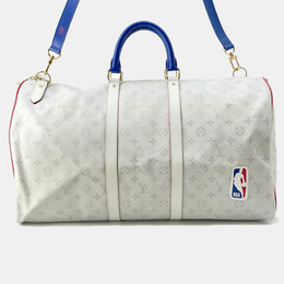 Louis Vuitton: Белая спортивная сумка  Keepall