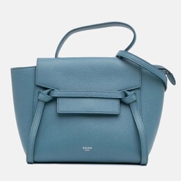 Celine: Голубая поясная сумка 