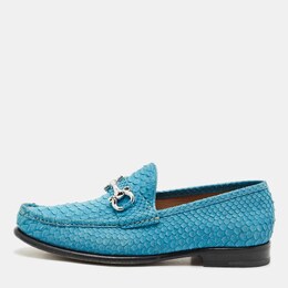Salvatore Ferragamo: Голубые мокасины 