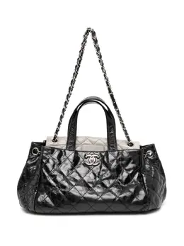 CHANEL Pre-Owned: Чёрная сумка-шоппер 