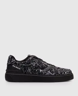 Balmain: Чорні кросівки  B-Court