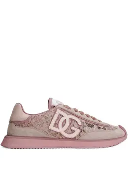 Dolce & Gabbana: Розовые кроссовки  DG