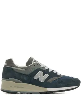 New Balance: Синие кроссовки 