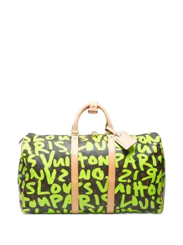 Louis Vuitton Pre-Owned: Зелёная дорожная сумка 