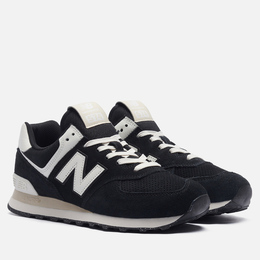 New Balance: Чёрные кроссовки 