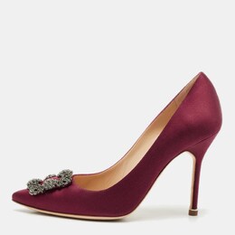 Manolo Blahnik: Бордовые туфли  Hangisi