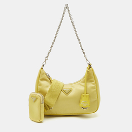 Prada: Жёлтая сумка 